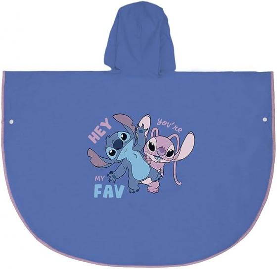 MANTELLA IMPERMEABILE PONCHO PIOGGIA DISNEY STITCH - 3/4 ANNI e 5/6 ANNI