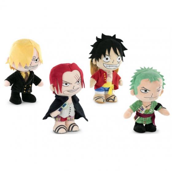 Peluche One Piece - 30 centimetri - Luffy, Sanji, Zoro, Shanks