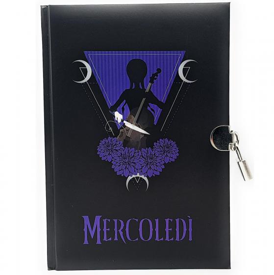 DIARIO SEGRETO con Lucchetto e Chiave MERCOLEDI' ADDAMS nevermore