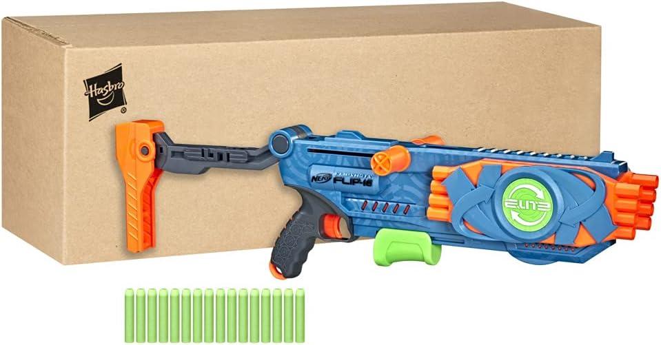 Hasbro Nerf Elite 2.0 - Flipshots Flip-16, blaster con 16 canne porta dardi che si ribaltano per raddoppiare la potenza di lanci