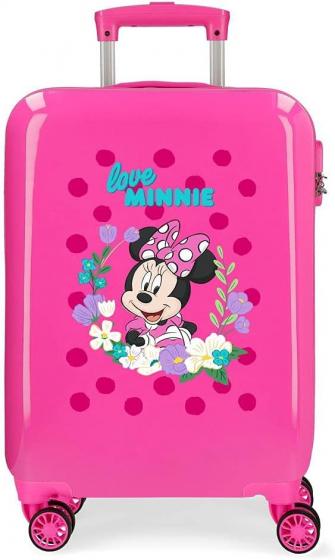 TROLLEY RIGIDO DA VIAGGIO Valigia DISNEY MINNIE Love - cm 55x38x20 bagaglio a mano