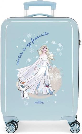TROLLEY RIGIDO DA VIAGGIO Valigia DISNEY FROZEN DUE Winter - cm 55x38x20 bagaglio a mano