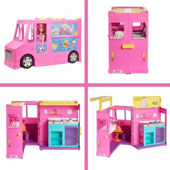 Mattel - Ristorante di Barbie e i Suoi fratelli includono 3 Bambole e piu' di 30 Accessori, Multicolor