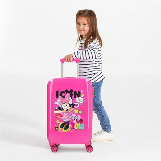 TROLLEY RIGIDO DA VIAGGIO Valigia DISNEY MINNIE Icone - cm 55x38x20 bagaglio a mano