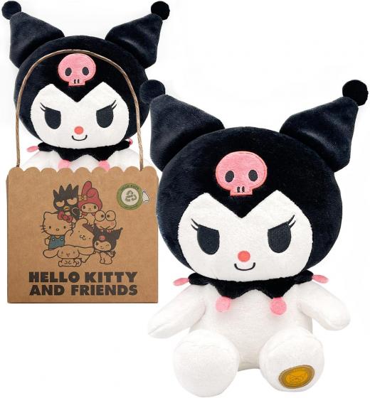 Peluche SANRIO HELLO KITTY - KUROMI 24 cm con SCATOLINA