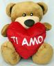 PELUCHE ORSETTO CON CUORE E SCRITTA "TI AMO" 60 cm